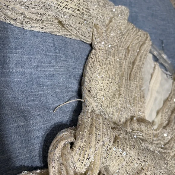Silver and Champagne Jumpsuit sz M